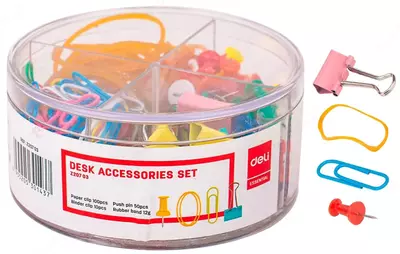 Universal kichik ofis kantselyariya to'plami "Deli" (Art. - 20703-EZ) Turli xil ranglar