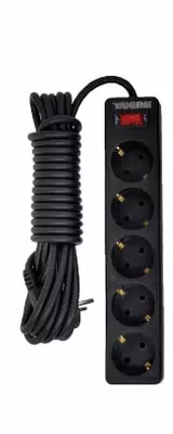 Elektr uzatma kabeli 5 ta rozetkali, UE-5 kaliti bilan (uzunligi 5 m)