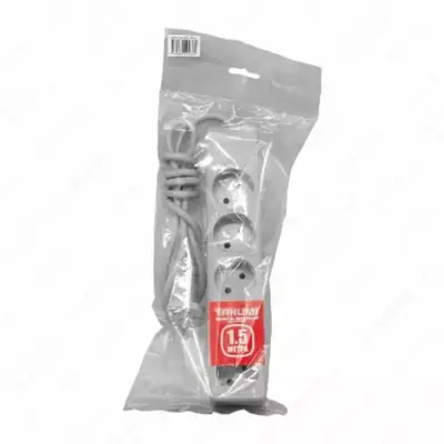 Сетевой удлинитель "Takumi" 1.5 м, 5 розеток (Арт. - U515) Серый