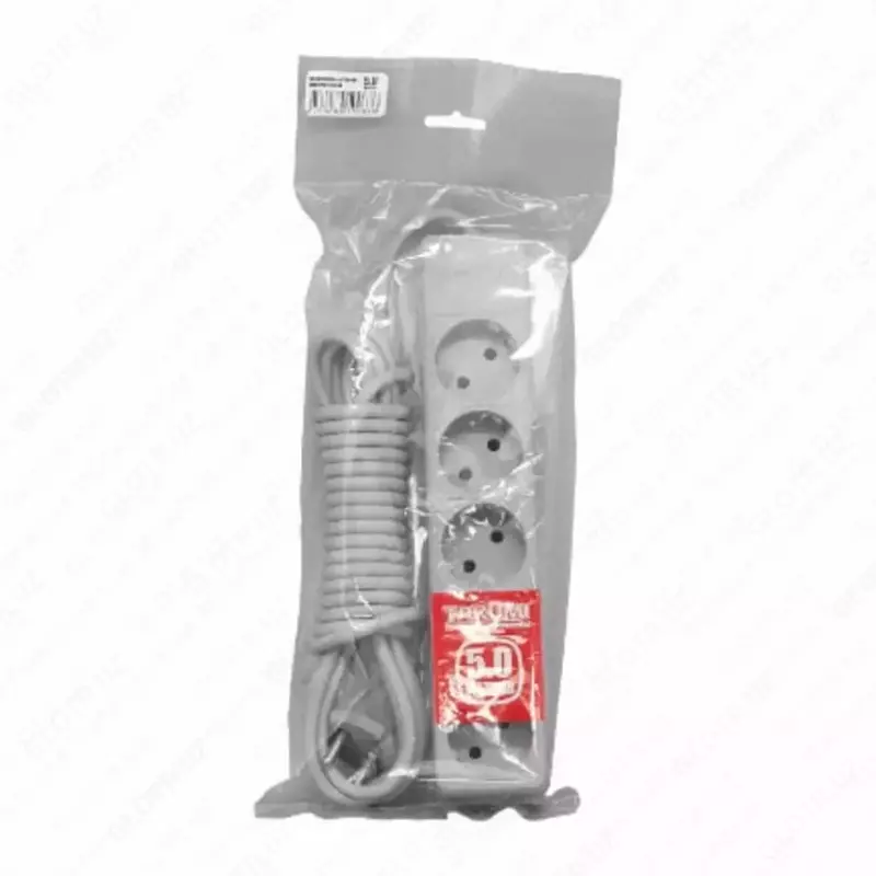 Tarmoq uzatma kabeli "Takumi" 5 m, 5 chiqish (Art. - U550) Kulrang