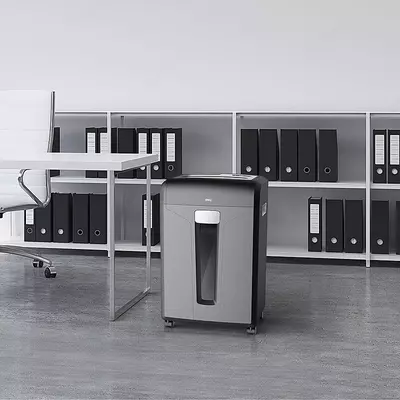 Qog'oz maydalagich "Deli" 16 varaq (Ref. - 14400) Qora/kulrang