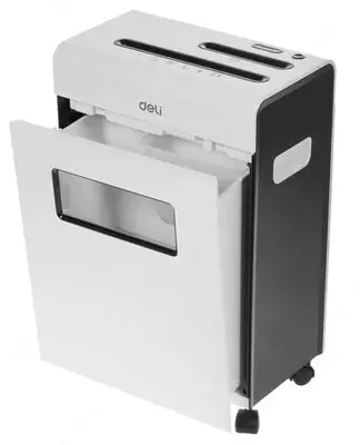 Уничтожитель бумаг "Deli" 8 листов (Арт. - 9911) Черный/белый