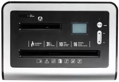 Уничтожитель бумаг "Deli" 16 листов (Арт. - 9917) Черный/серый