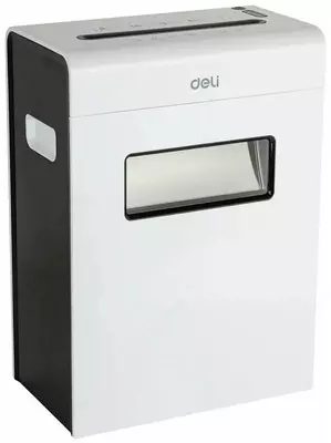 Уничтожитель бумаг "Deli" 6 листов (Арт. - 9921) Белый/черный