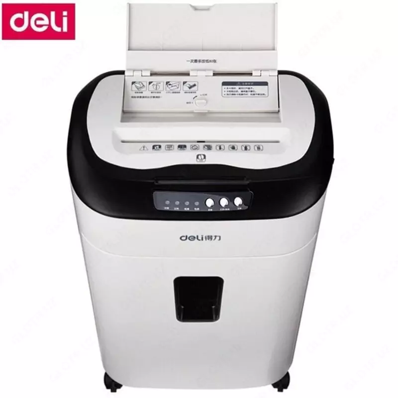 Qog'oz maydalagich "Deli" 6 varaq (Art.-9926) Oq/qora