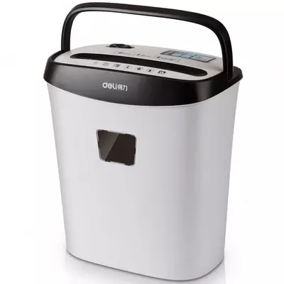 Уничтожитель бумаг "Deli" 6 листов (Арт. - 9928) Серебристый/черный