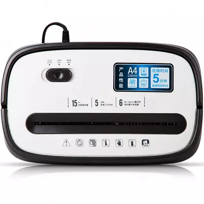 Уничтожитель бумаг "Deli" 6 листов (Арт. - 9928) Серебристый/черный