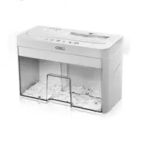 Уничтожитель бумаг "Deli" 10 листов (Арт. - 9932) Белый/прозрачный