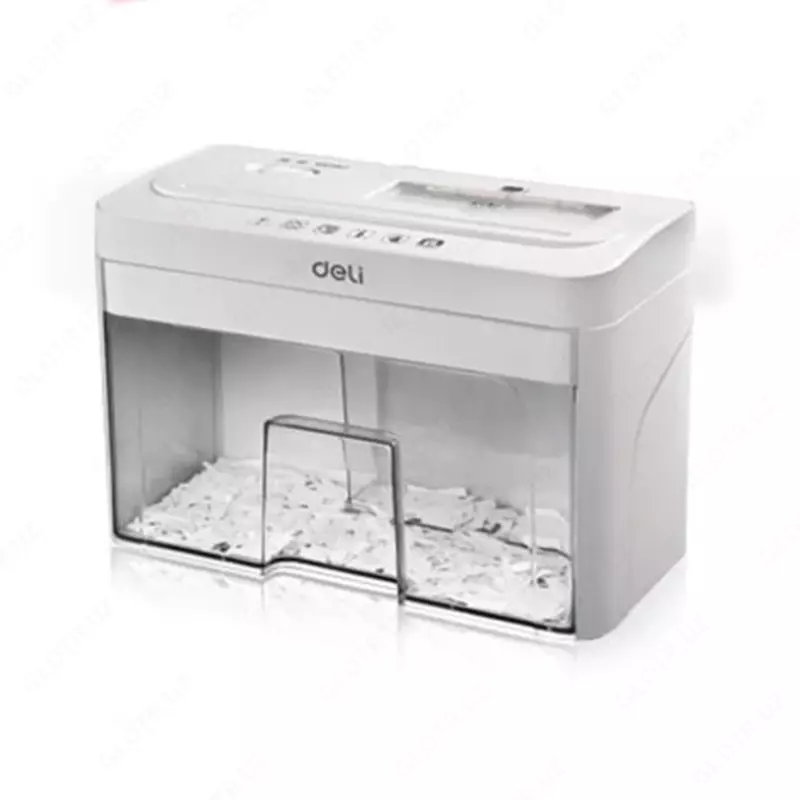 Уничтожитель бумаг "Deli" 10 листов (Арт. - 9932) Белый/прозрачный