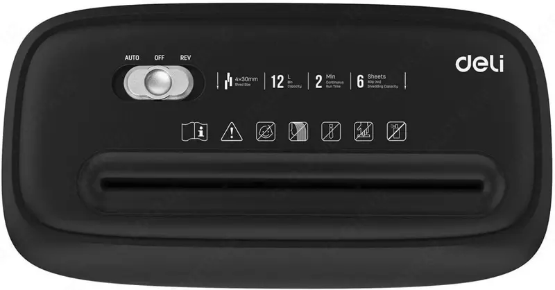 Shredder "Deli" 6 varaq (Art. - 9945) Qora