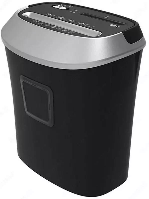 Qog'oz maydalagich "Deli" 10 varaq (Ref. - 9948) Qora/Kumush