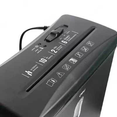 Уничтожитель бумаг "Deli" 6 листов (Арт. - 9949) Черный