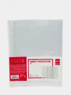 Qadoqlash teshikli fayllar 0,05 mm "Deli" A4, 20 dona (5716-modda)