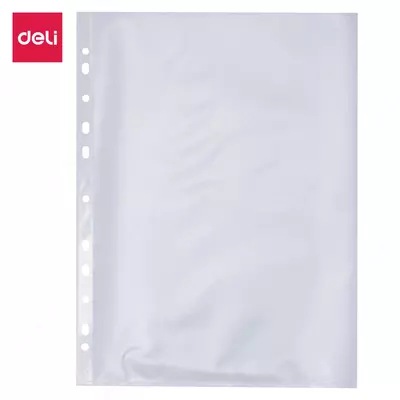 Qadoqlash teshikli fayllar 0,080 mm "Deli" A4, 100 dona (Art.- 20302EF)