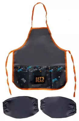 Детский фартук с нарукавниками ArtSpace "Play" 3 кармана (Арт. - ФМ_280827) Черный