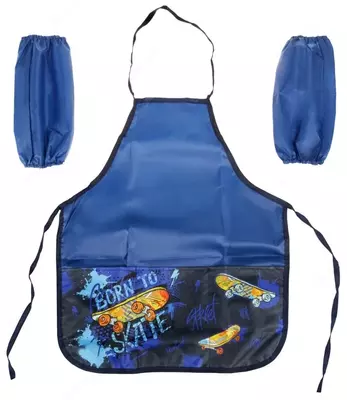 Детский фартук с нарукавниками ArtSpace "Skate" 3 кармана (Арт. - ФМ_280828) Синий