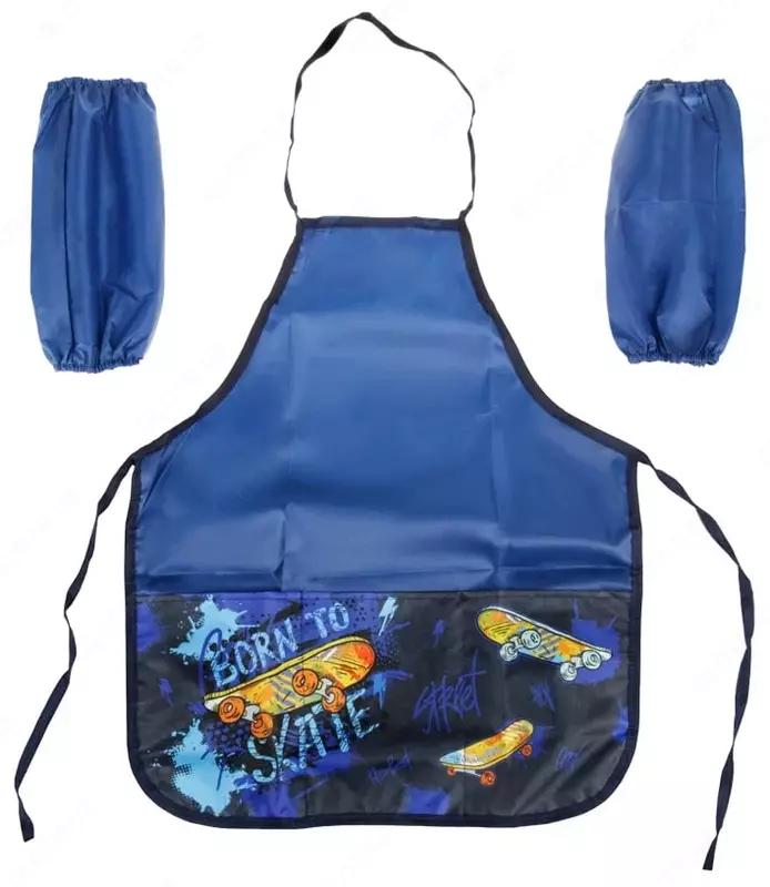 Детский фартук с нарукавниками ArtSpace "Skate" 3 кармана (Арт. - ФМ_280828) Синий