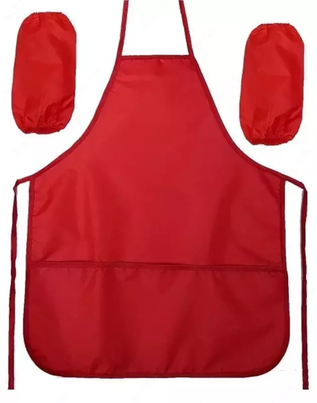 Детский фартук с нарукавниками "ArtSpace" 3 кармана (Арт. - ФН_1200) Красный