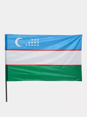 Шелковый государственный Флаг РУз 1 х 1,5 м
