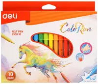 Фломастеры Deli "ColoRun" 18 цв. (Арт.- 10010-EC)