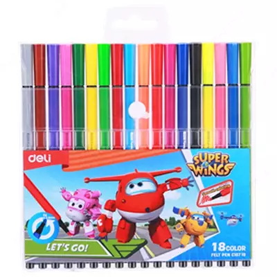 Markerlar Deli  Markerlar Deli "Super Wings" 18 col. (m.- 10710-EC)