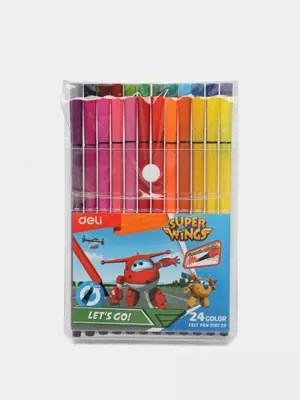 Markerlar Deli "Super Wings" 24 col. (m.- 10720-EC)
