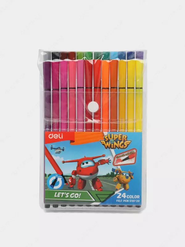 Фломастеры Deli "Super Wings" 24 цв. (Арт.- 10720-EC)