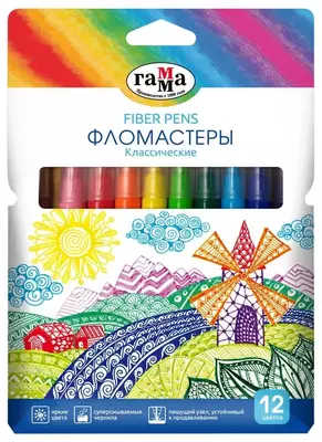 Kigiz qalamlar Gamma  Kigiz qalamlar Gamma "Klassik" 12 tsv. (Art.- 180319_11) Italiya