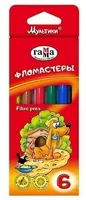 Фломастеры Гамма "Мультики" 6 цв. (Арт.- 180319_03) Италия