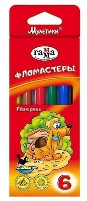 Kigiz qalamlar Gamma "Multfilmlar" 6 tsv. (Art.- 180319_03) Italiya