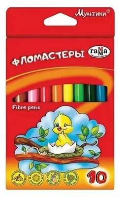 Kigiz qalamlar Gamma  Kigiz qalamlar Gamma "Multfilmlar" 10 tsv. (Art.- 180319_04) Italiya
