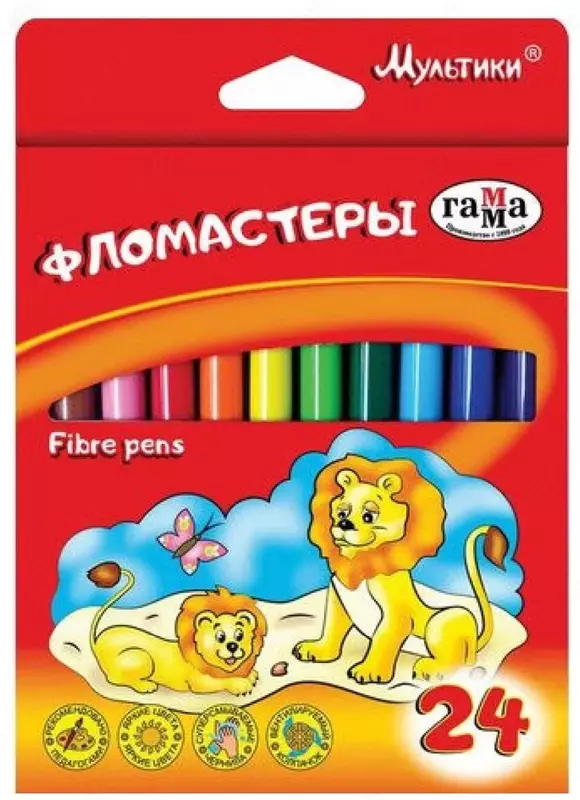 Фломастеры Гамма "Мультики" 24 цв. (Арт.- 180319_07) Италия