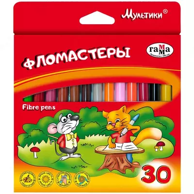 Kigiz qalamlar Gamma  Kigiz qalamlar Gamma "Multfilmlar" 30 tsv. (Art.- 180319_08) Italiya
