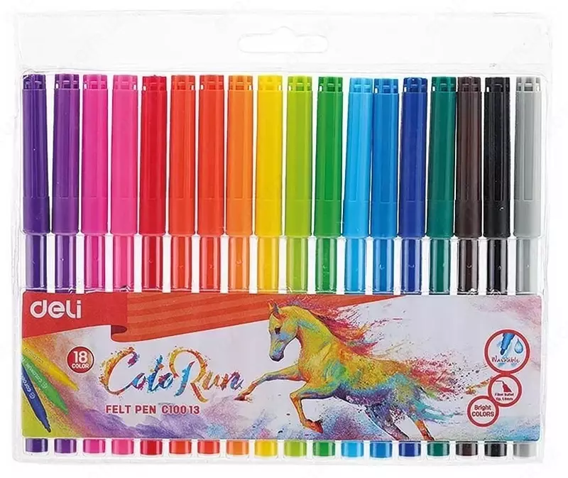 Фломастеры Deli "ColoRun" 24 цв. (Арт.- 10023-EC)