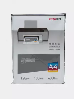 Фотобумага "Deli" матовая, А4, 100 листов (Арт.- 3545-1)