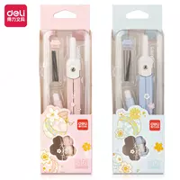 Чертежный циркуль "Deli" пенал с запасными грифелями (Арт.-72166) Ассорти