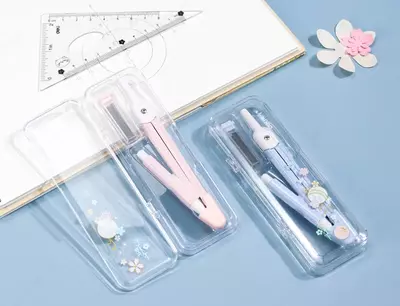 Чертежный циркуль "Deli" пенал с запасными грифелями (Арт.-72166) Ассорти