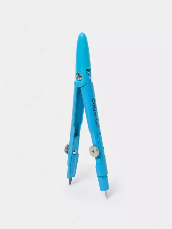 Чертежный циркуль "Deli" блистер с запасными грифелями (Арт.-8607) Ассорти