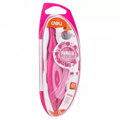 Чертежный циркуль "Deli Pioneer" туба с запасными грифелями (Арт.-20002-EG) Ассорти