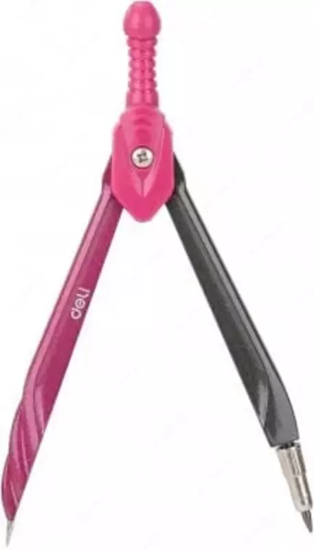 Чертежный циркуль "Deli Orbit" пластиковая туба с карандашными грифелями (Арт.-20502-EG) Ассорти