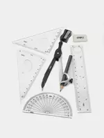 Chizma to'plami "Deli Orbit" 8 dona (Ref.- 30404-EG) Qora/Kumush - 39 000 so'm