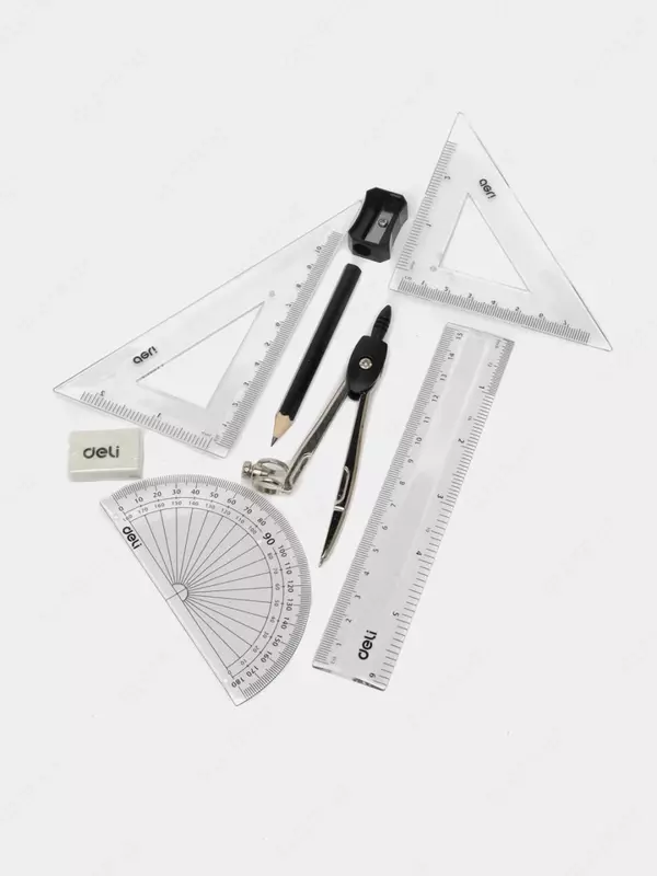 Чертежный набор "Deli Orbit" 8 предметов (Арт.- 30505-EG)