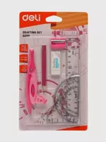 18 000 сум Чертежный набор "Deli Pioneer" 8 предметов (Арт.- 30001-EG) Ассорти