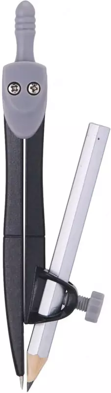 Чертежный циркуль Deli "Orbit Classic" пластиковая туба с карандашом (Арт.-20804-EG) Черный/Серый