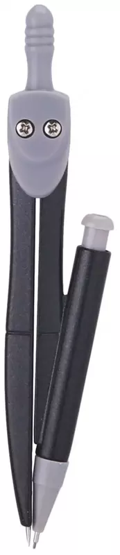 Чертежный циркуль Deli "Orbit Classic" пластиковая туба с карандашом (Арт.-20904-EG) Черный/Серый