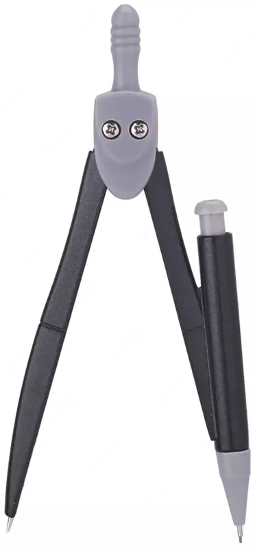 Чертежный циркуль Deli "Orbit Classic" пластиковая туба с карандашом (Арт.-20904-EG) Черный/Серый