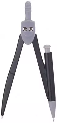 Чертежный циркуль Deli "Orbit Classic" пластиковая туба с карандашом (Арт.-20904-EG) Черный/Серый