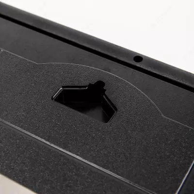 Dizayner devor soati "Deli" (Art. - 8824) Qora