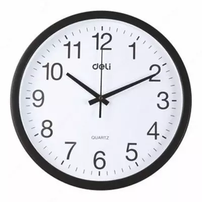 Dizayner devor soati "Deli" (Art. - 9005bk) Qora