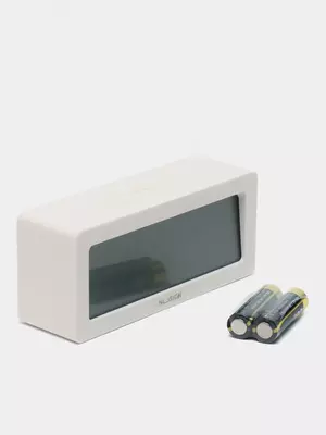 Электронные настольные часы - будильник "Deli Nusign" (Арт. - 881-NS-wt) Белые